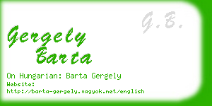 gergely barta business card